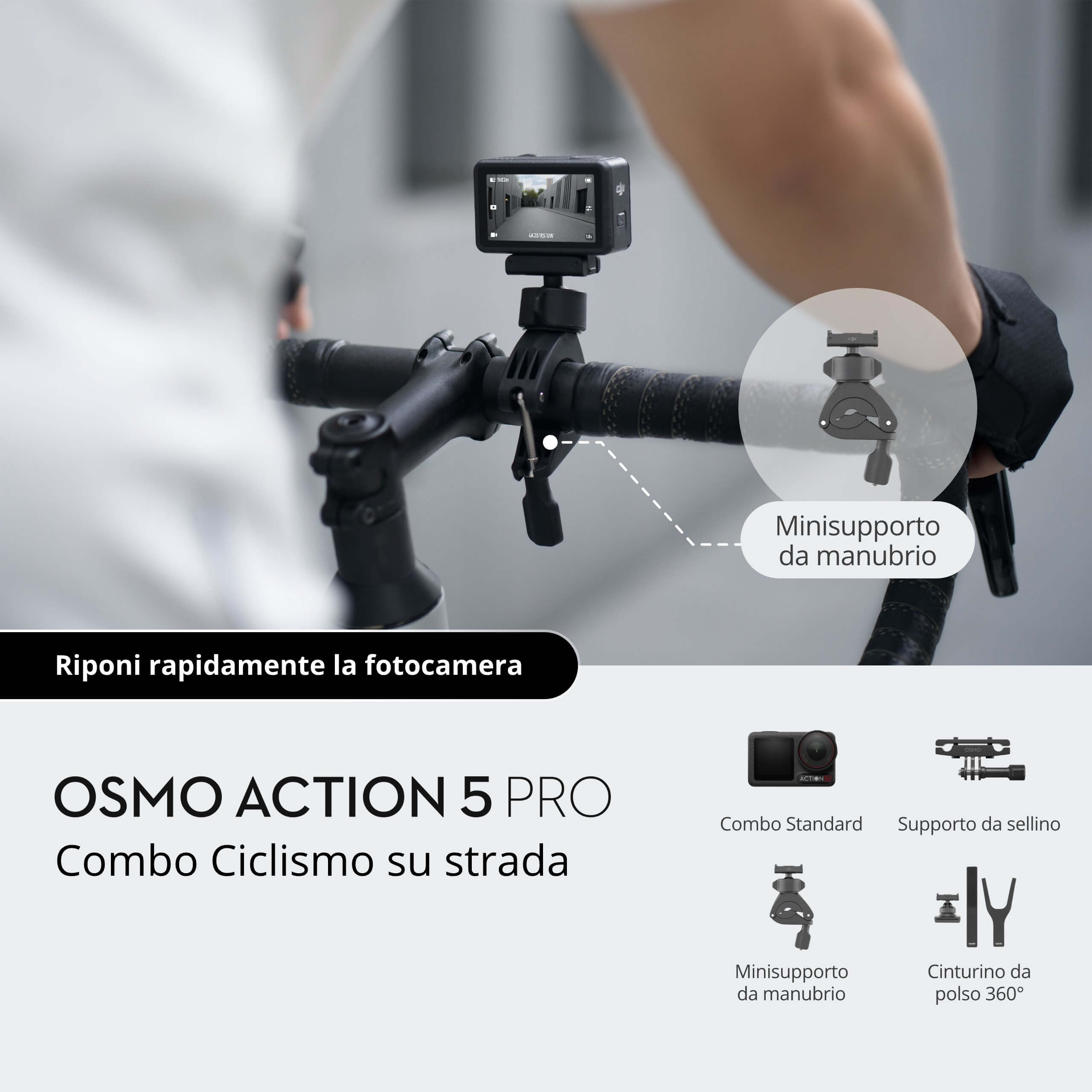 Osmo Action 5 Pro Road Cycling Combo