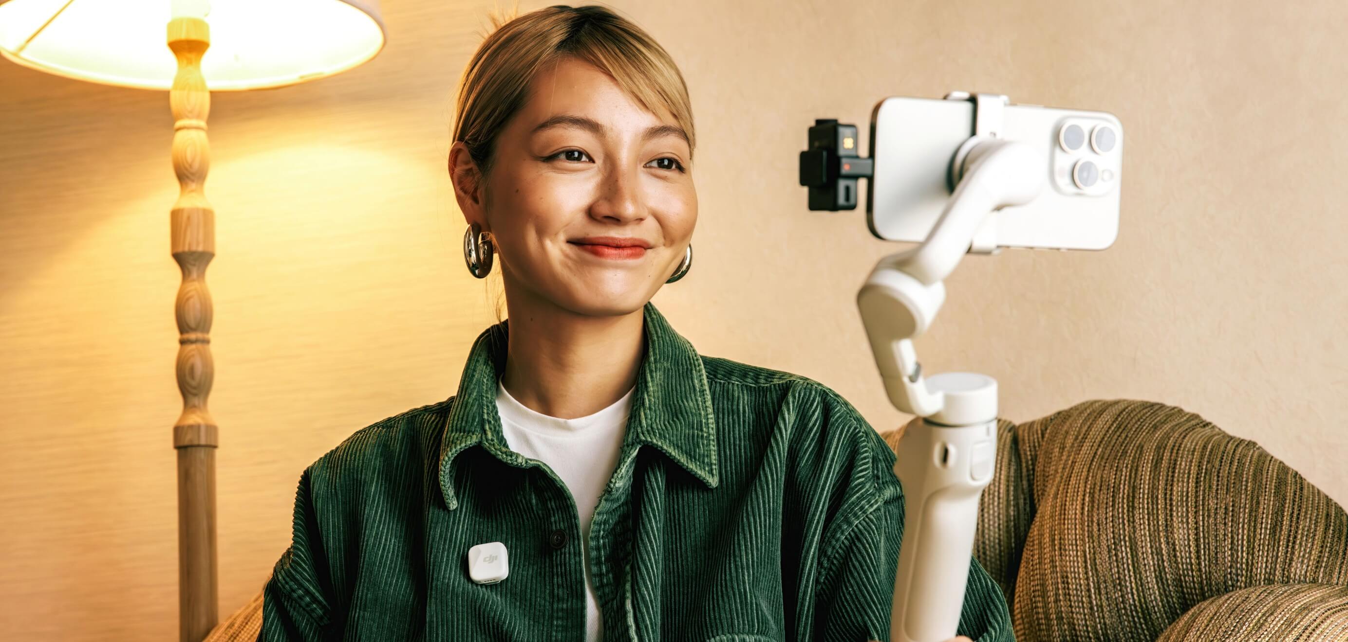 Vlogging with DJI wireless microphone