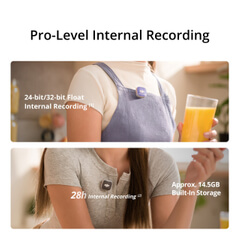DJI Mic Mini 2S internal recording feature