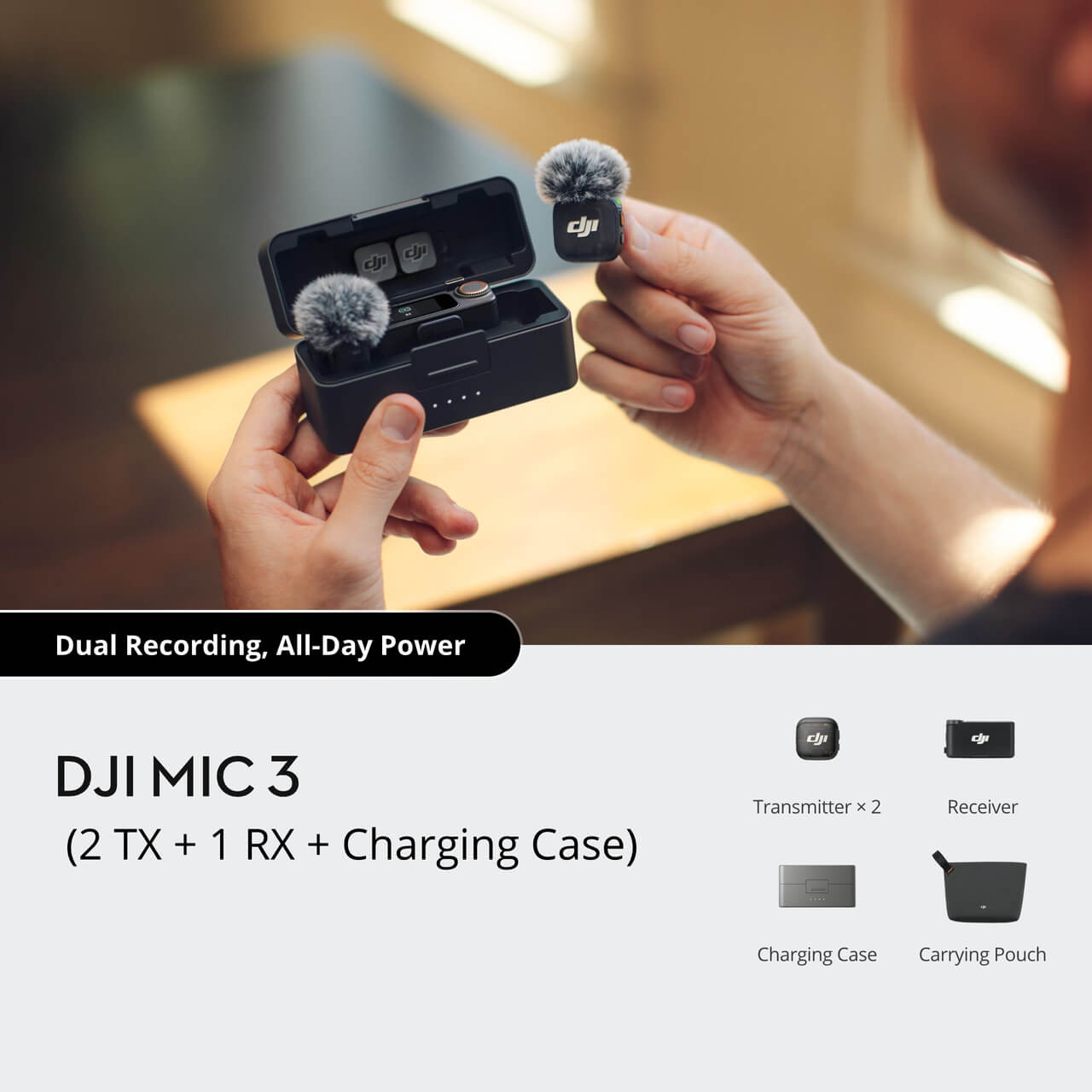 その他 DJI MIC DJI Mic Mini 2-Person Compact Wireless Microphone System