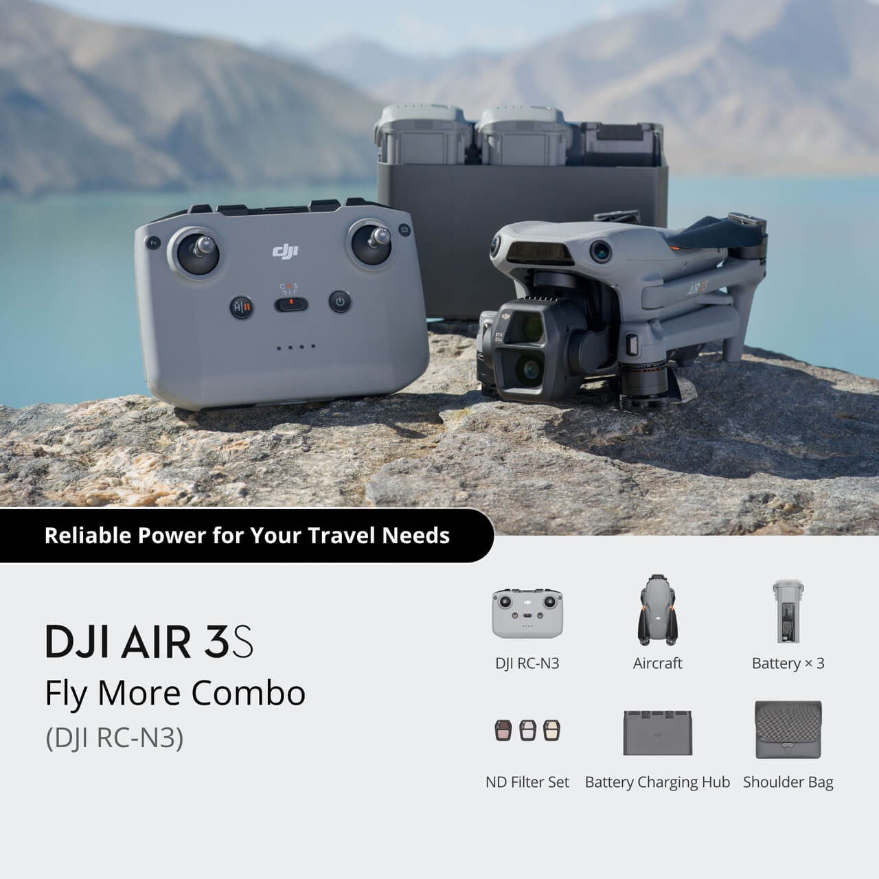 Take To The Skies: DJI Air 3S Fly More Combo With 3 Batteries & DJI RC 2 - 4K Camera Drone (Free Tariff!)