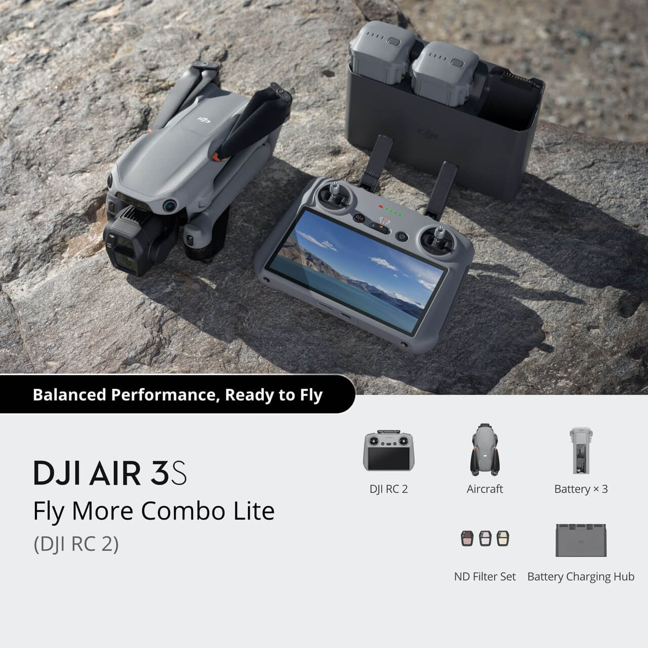 Buy DJI Air 3S - Dual-Camera Drone for Travel Photography