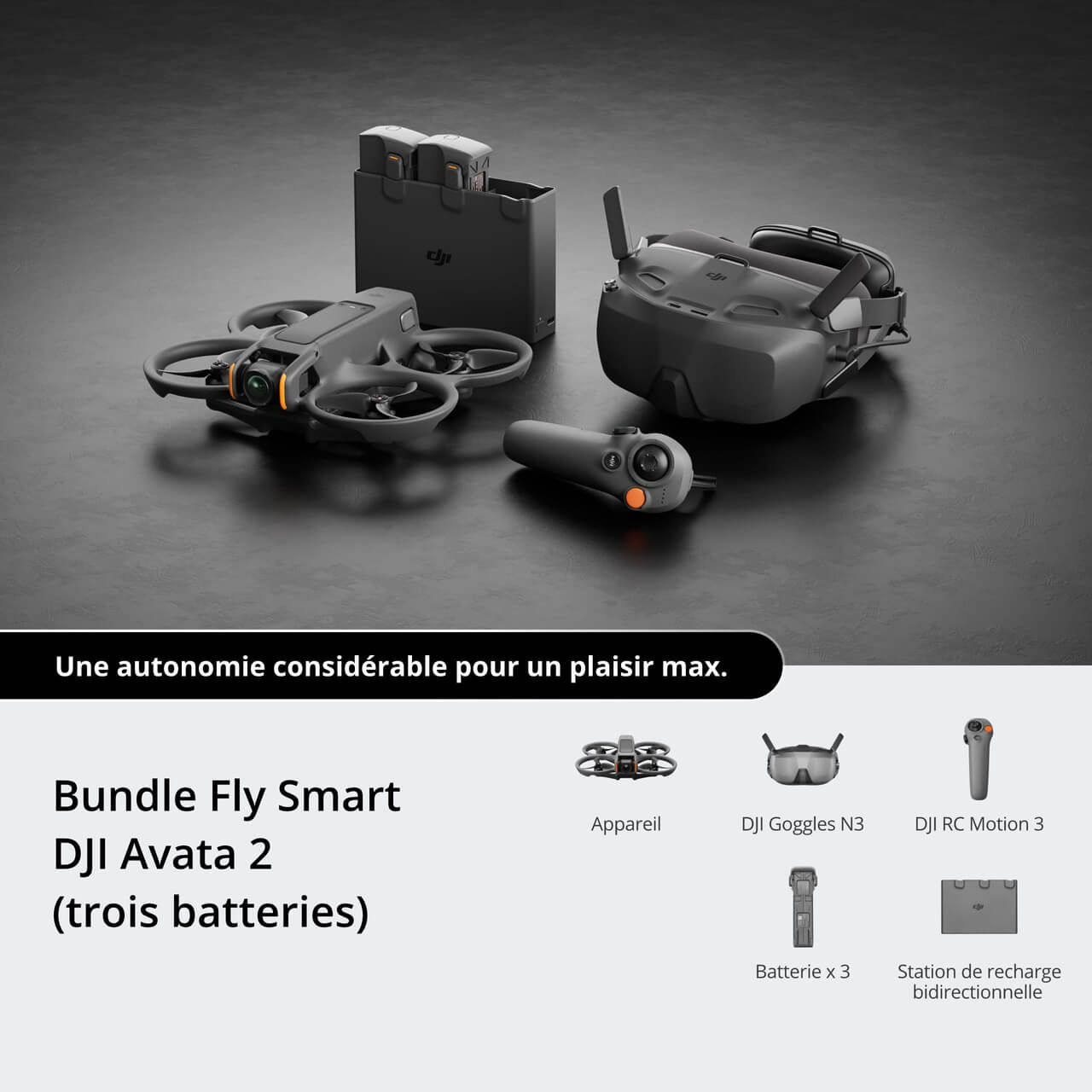 Chargeur à écran LCD pour DJI Avata 2 | Yx