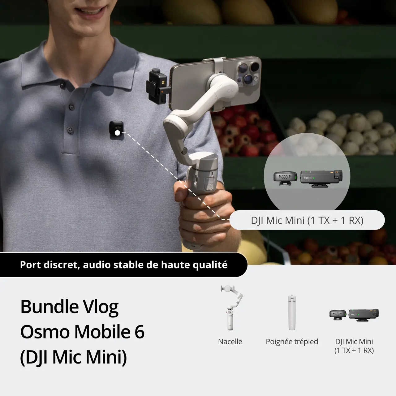 Bundle Vlog Osmo Mobile 6 (DJI Mic Mini)