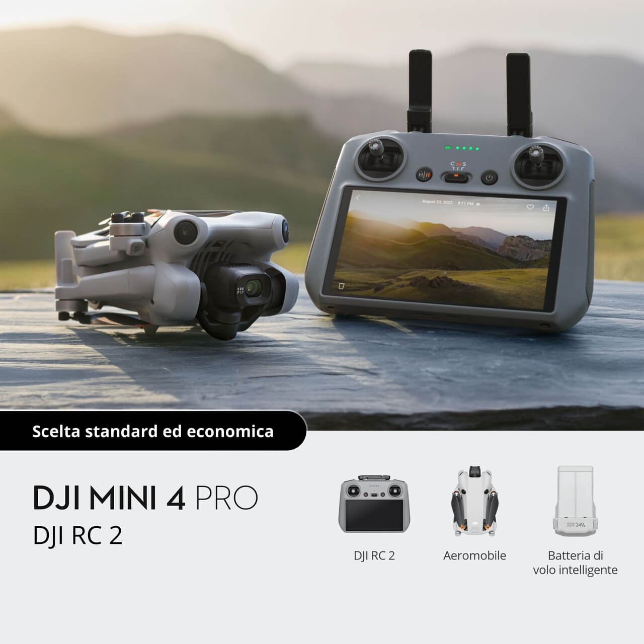 Obiettivo Grandangolare Per DJI Mini 4 Pro – FOV 114° Per Foto, 100° Per Video, Peso 2,3 G, Compatibilità Ufficiale