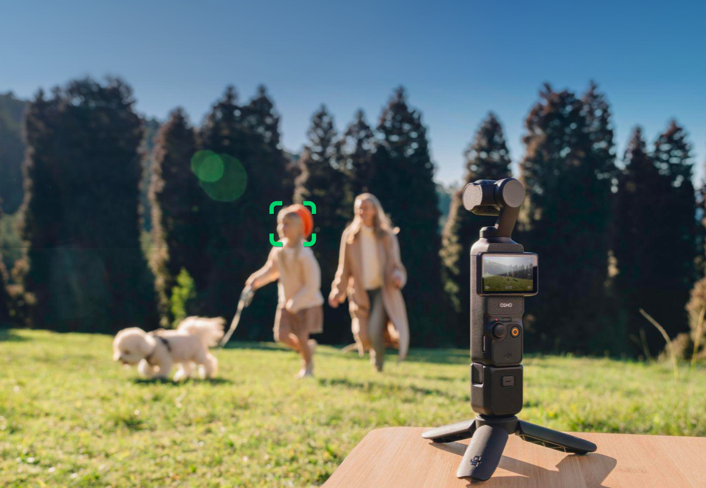 DJI Osmo Pocket 3 using ActiveTrack outdoors