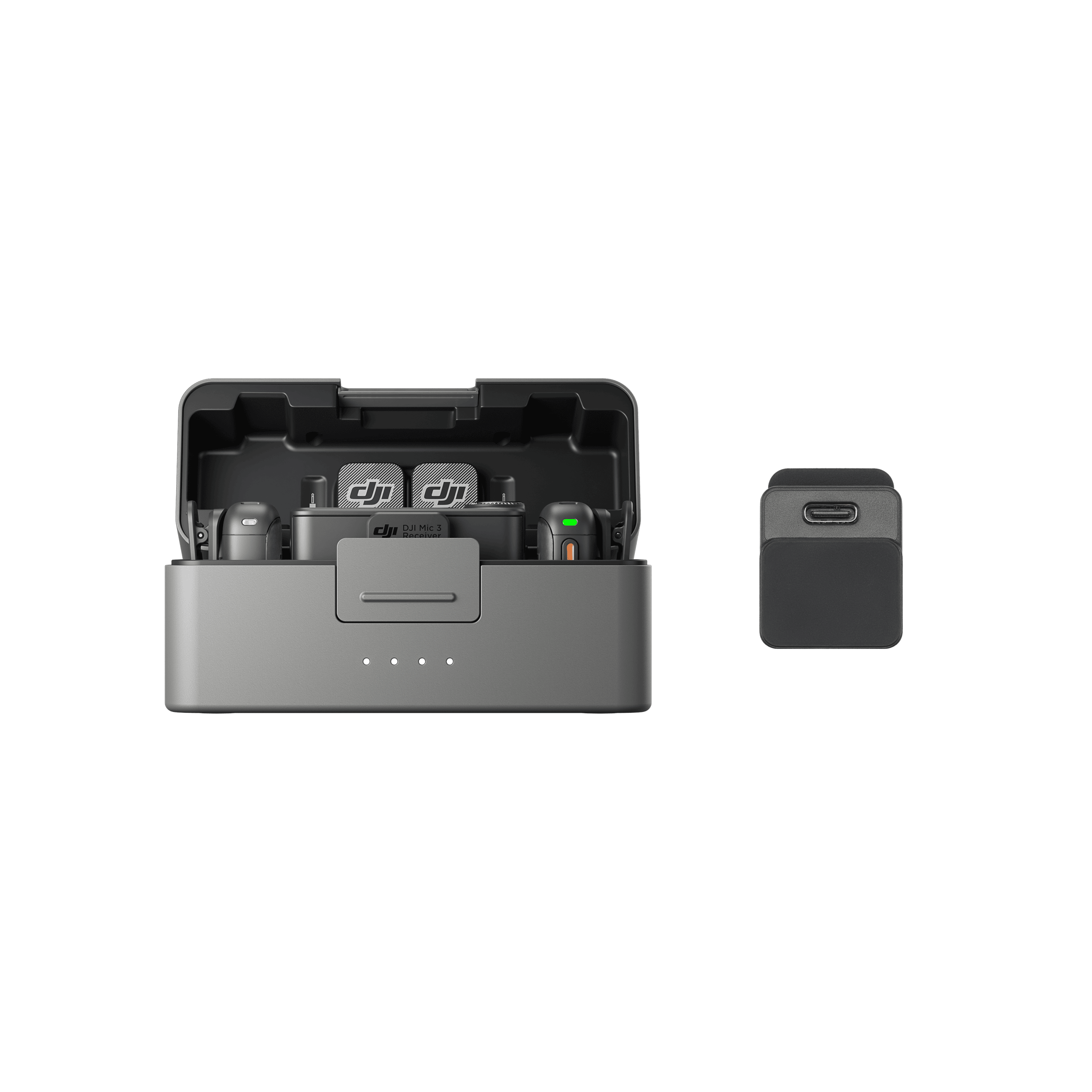 DJI Mic 3 (2 TX + 1 RX + 충전 케이스) + 카메라 어댑터