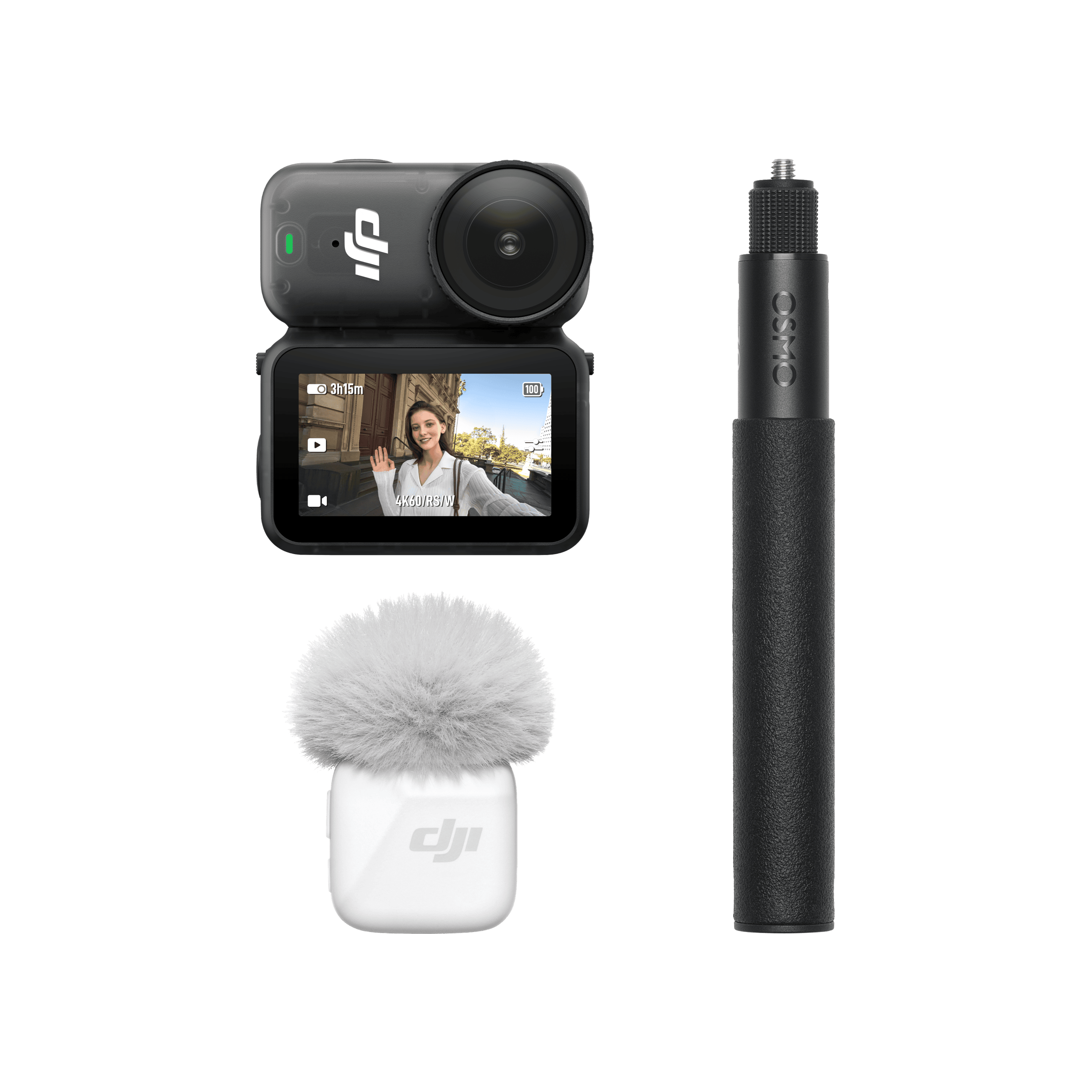 Osmo Nano 브이로그 콤보 (64GB, DJI Mic Mini 송신기 아크틱 화이트)