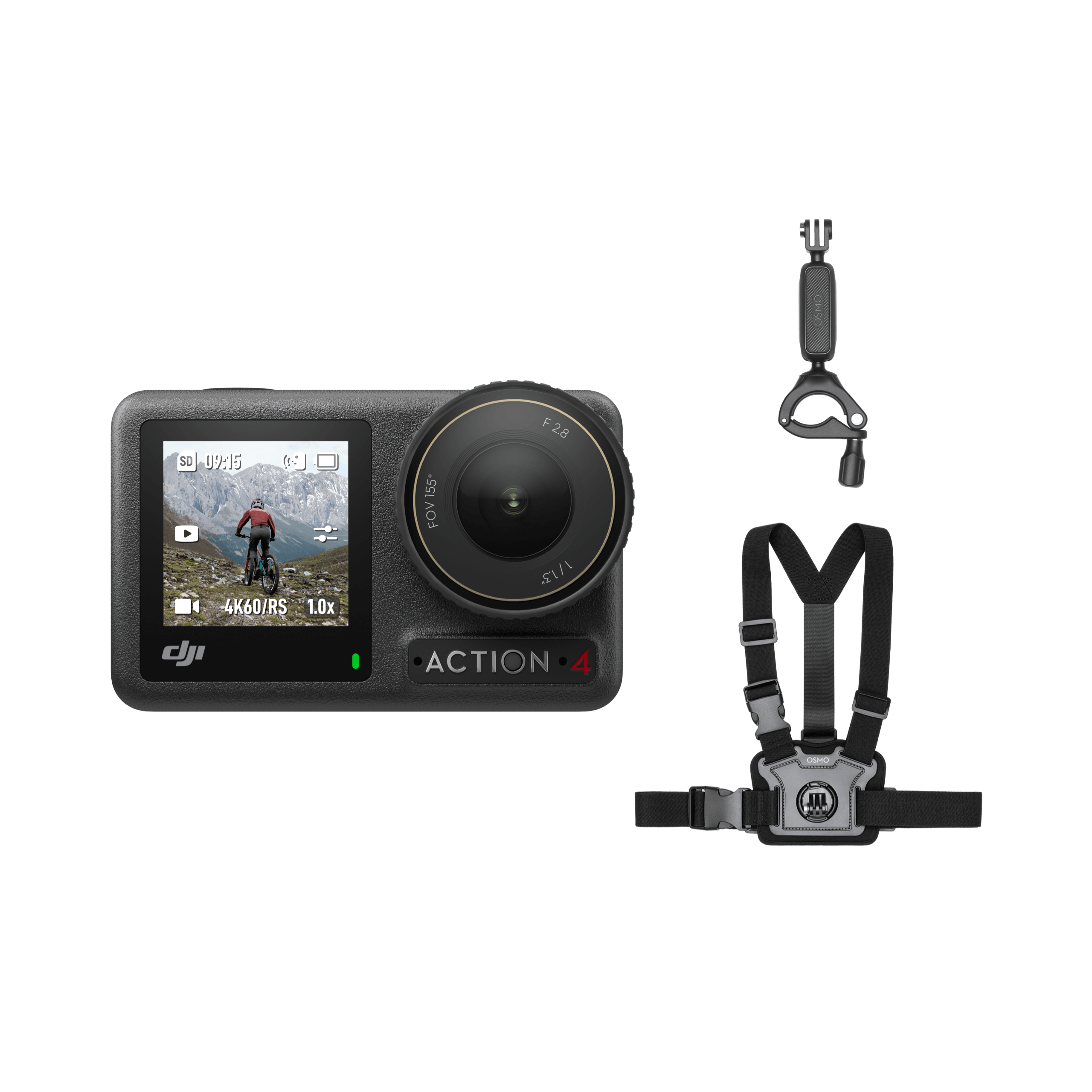 Osmo Action 4 모터사이클/산악 사이클링 콤보