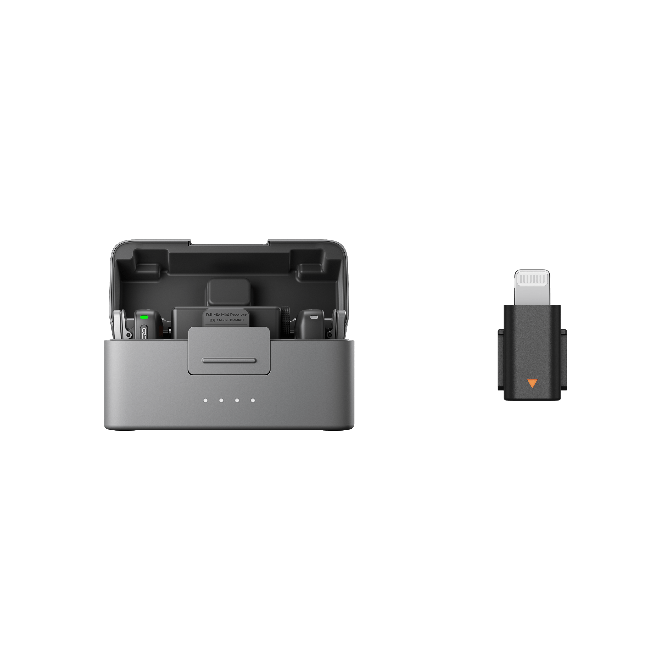 DJI Mic Mini (2 TX + 1 RX + 충전 케이스) + 스마트폰 어댑터 (Lightning)